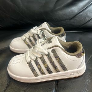 K-Swiss Camo and White little kids sneakers